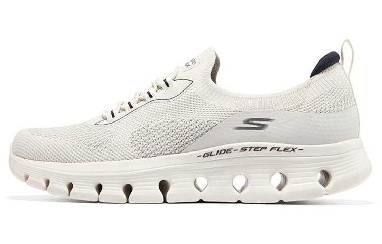 Skechers Glide Step Casual Shoes Men's Low Top White/Marine Blue