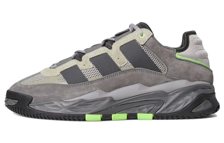 Adidas Originals Niteball Leather Sports Breathable Low top Casual Shoes Men's Gray
