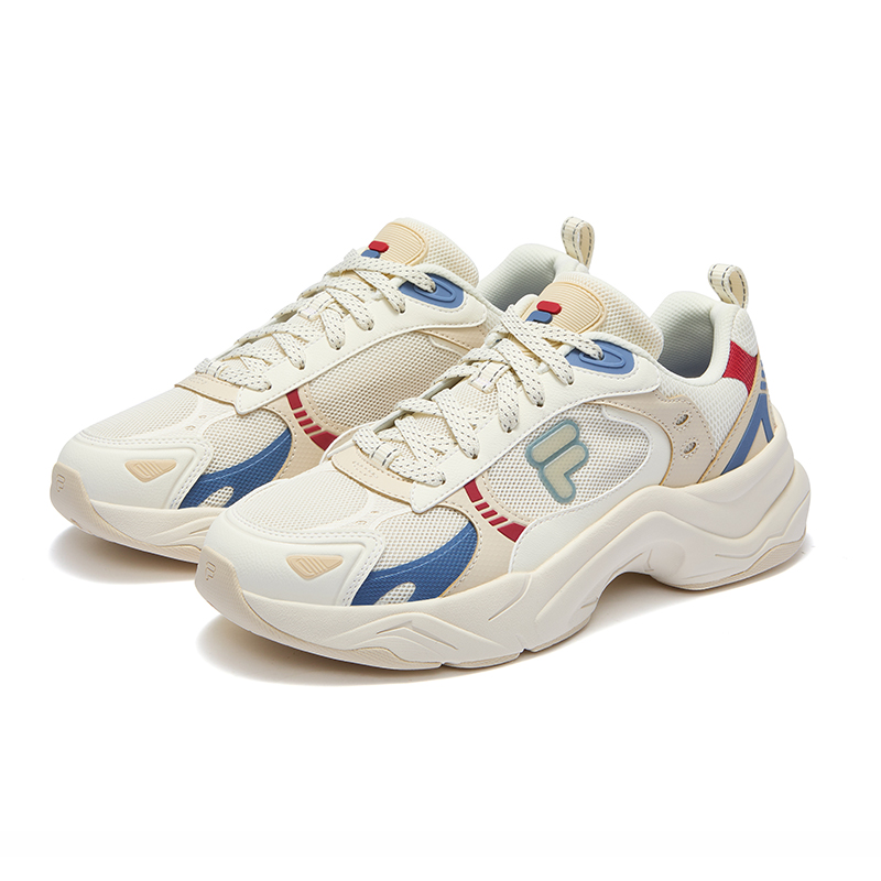 Мужские кроссовки Fila FUSION UNIQUE (бежево-желтые) — 初雪白/米黄色 — фото 4