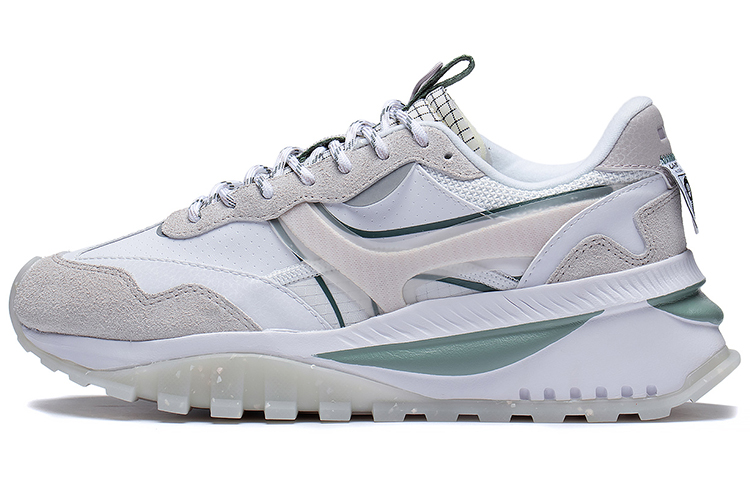 Li Ning Fangyuan EVO Textile, Synthetic Leather Low top Sports Casual Shoes Women's White Gray