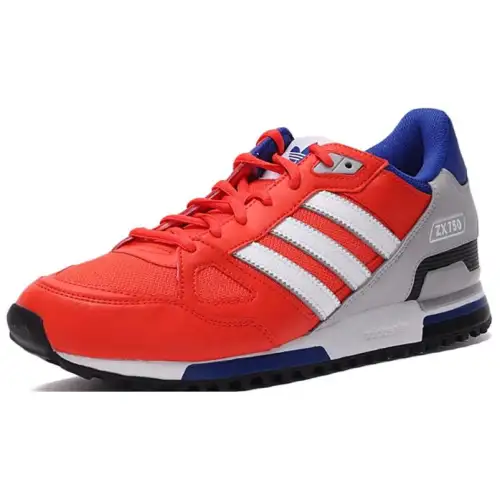 Adidas Originals ZX 750 Slip Resistant Abrasion Resistant Low top Casual Shoes Unisex Red