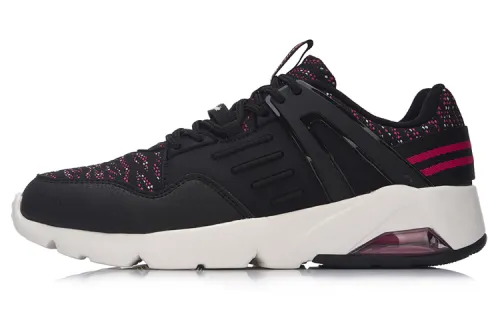 Li Ning Bubble Casual Shoes Women's Low Top Black/Red