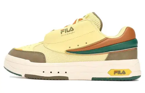 FILA Mix Synthetic Leather Low top Casual Shoes Women's Yellow
