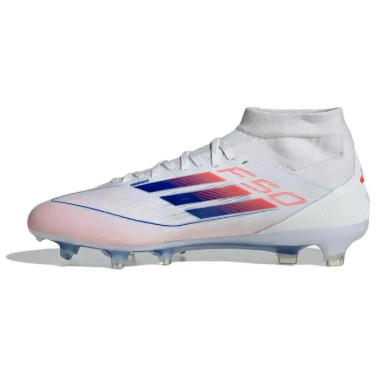 Adidas F50 PRO FG Firm Ground Slip Resistant, Abrasion Resistant, Breathable Soccer Shoes Women's White Blue Red