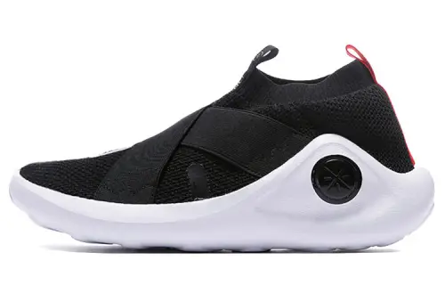 Li Ning Enlightenment Slip Resistant Abrasion Resistant Low top Casual Shoes Men's Black White