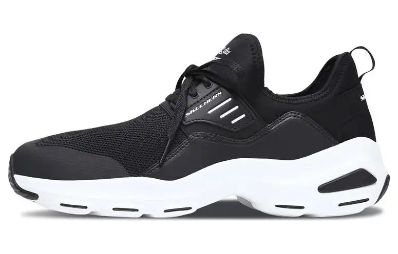 Skechers D'LITES Ultra Low top Sports Casual Shoes Black White