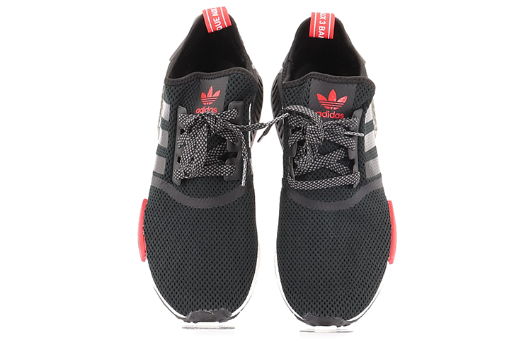 Кроссовки adidas originals NMD_R1 (черно-бело-красные) — Чёрный / белый / красный — фото 5