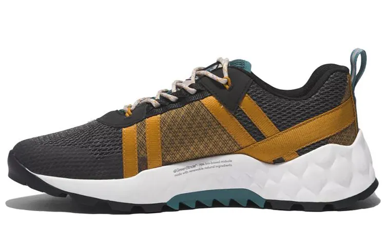 Timberland Slip Resistant Abrasion Resistant Low top Sports Casual Shoes Black Wheat Yellow