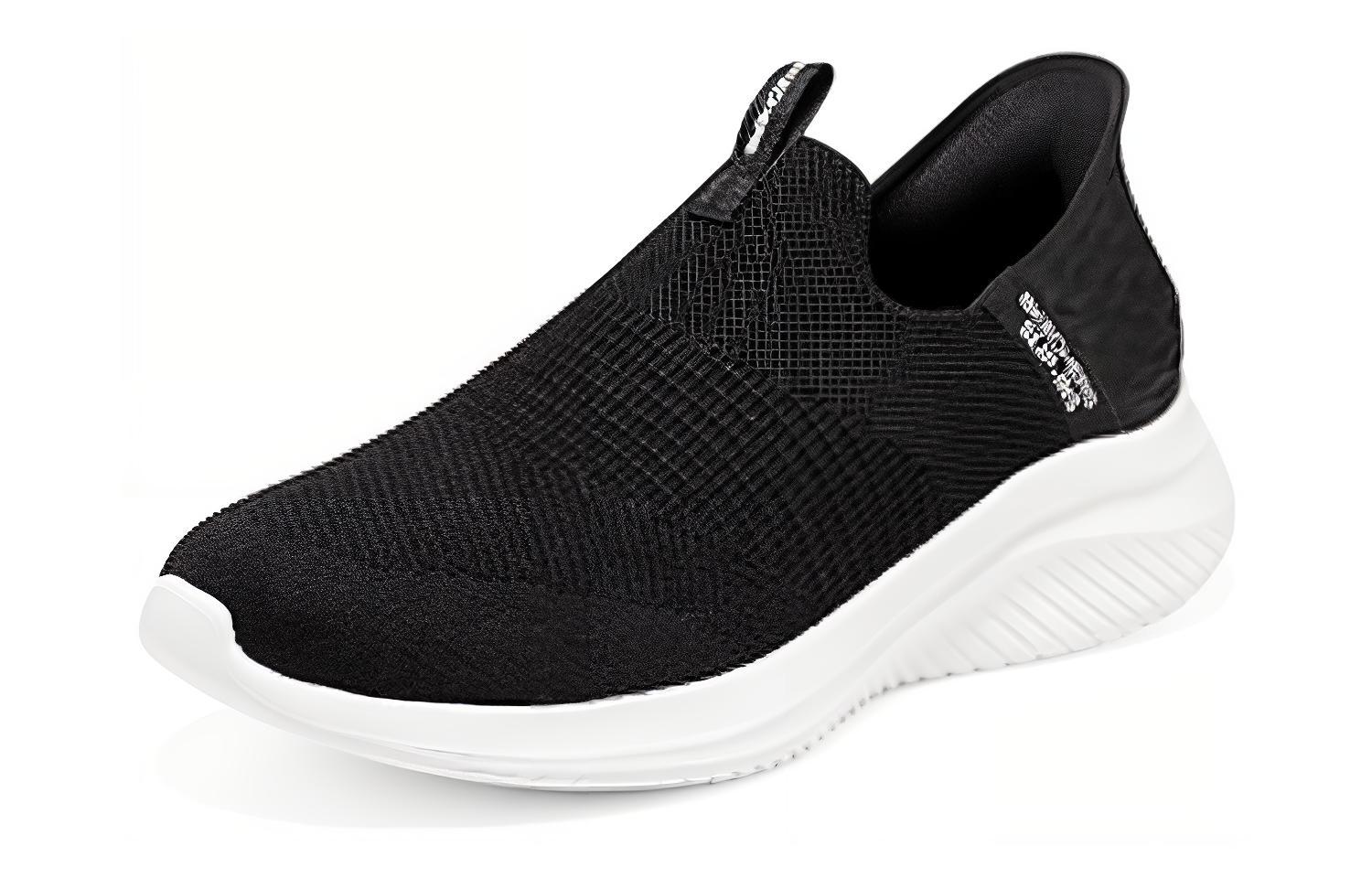Skechers Ultra Flex 3.0 Hands Free Slip Ins 3.0 Cozy Streak Flash Shoes Fabric Low top Casual Shoes Women’s Black White
