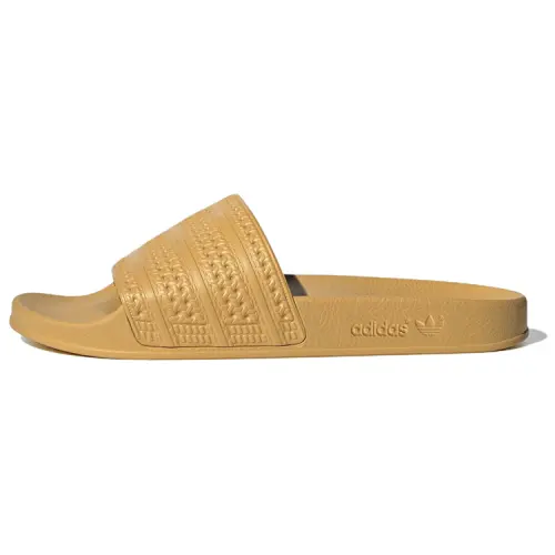 Adidas Originals Slip Resistant Abrasion Resistant Slide Slippers Unisex Gold