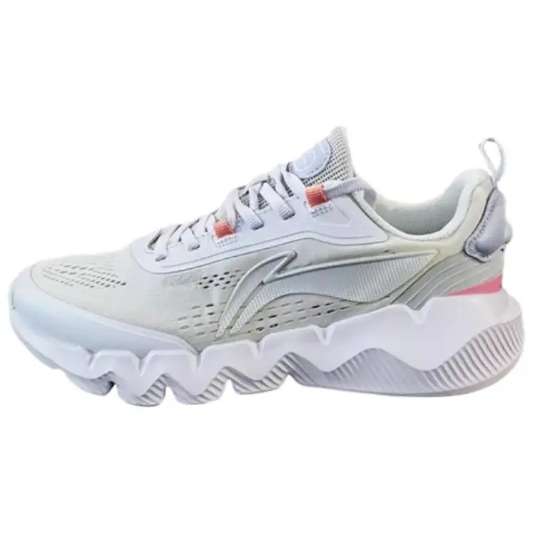 Li Ning TPU Fashion Trend Cushioning Abrasion Resistant Breathable Low top Casual Shoes Unisex Gray
