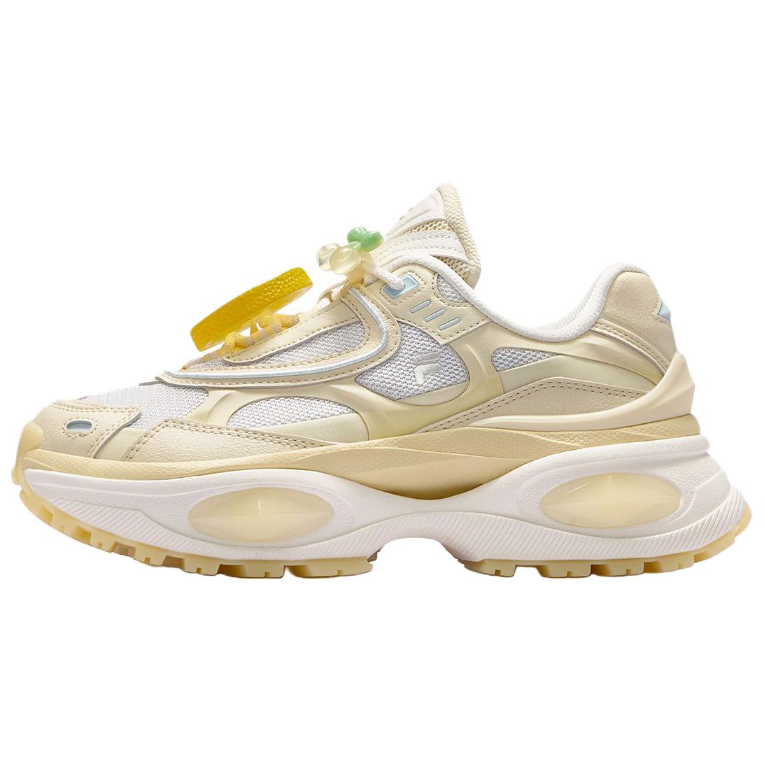 Женские кроссовки Fila FUSION BIANCO III 3 (бело-желтые)