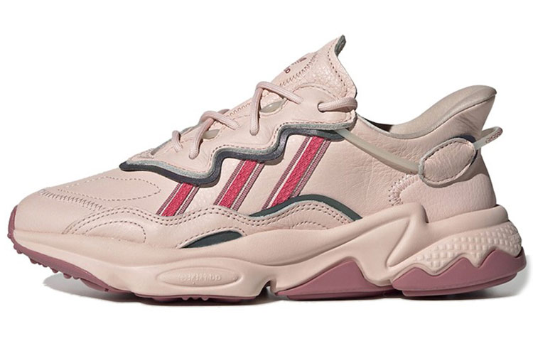 Женские кроссовки adidas Ozweego Icy Pink (серебристо-розовые) — фото 1