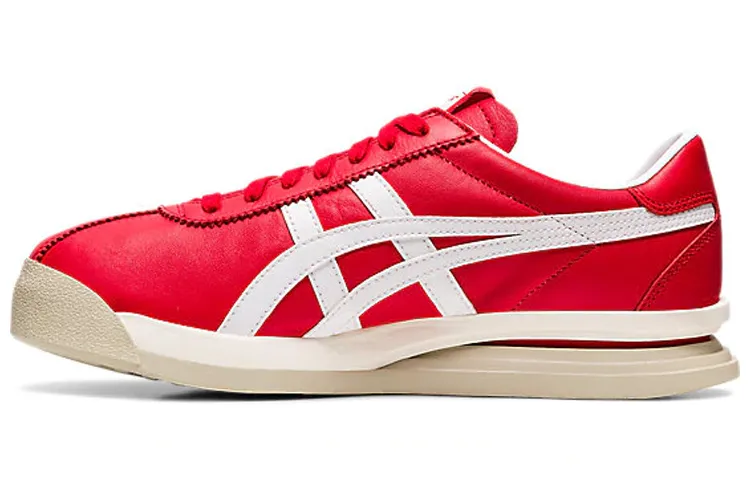 Onitsuka Tiger Corsair EX Cow Leather Cushioning Slip Resistant Abrasion Resistant Low top Casual Shoes Unisex Red