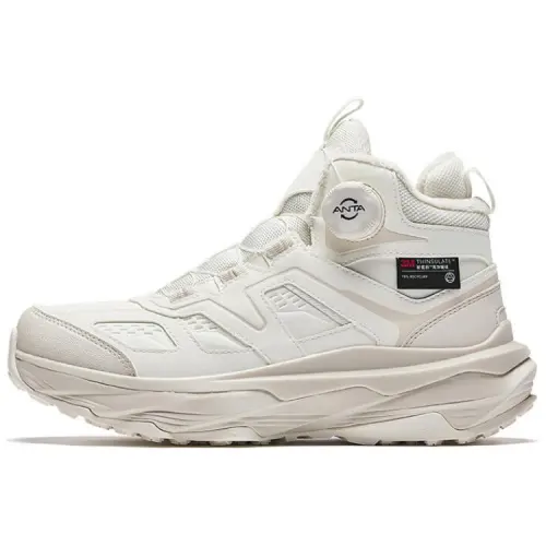 Anta Yueling Slip Resistant Thermal High top Casual Shoes Women's White Gray