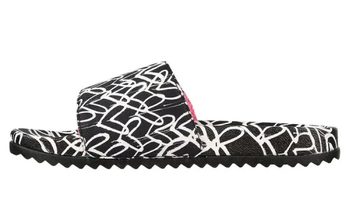 Skechers Bob's Rubber Sole Slide Slippers Women's Black White