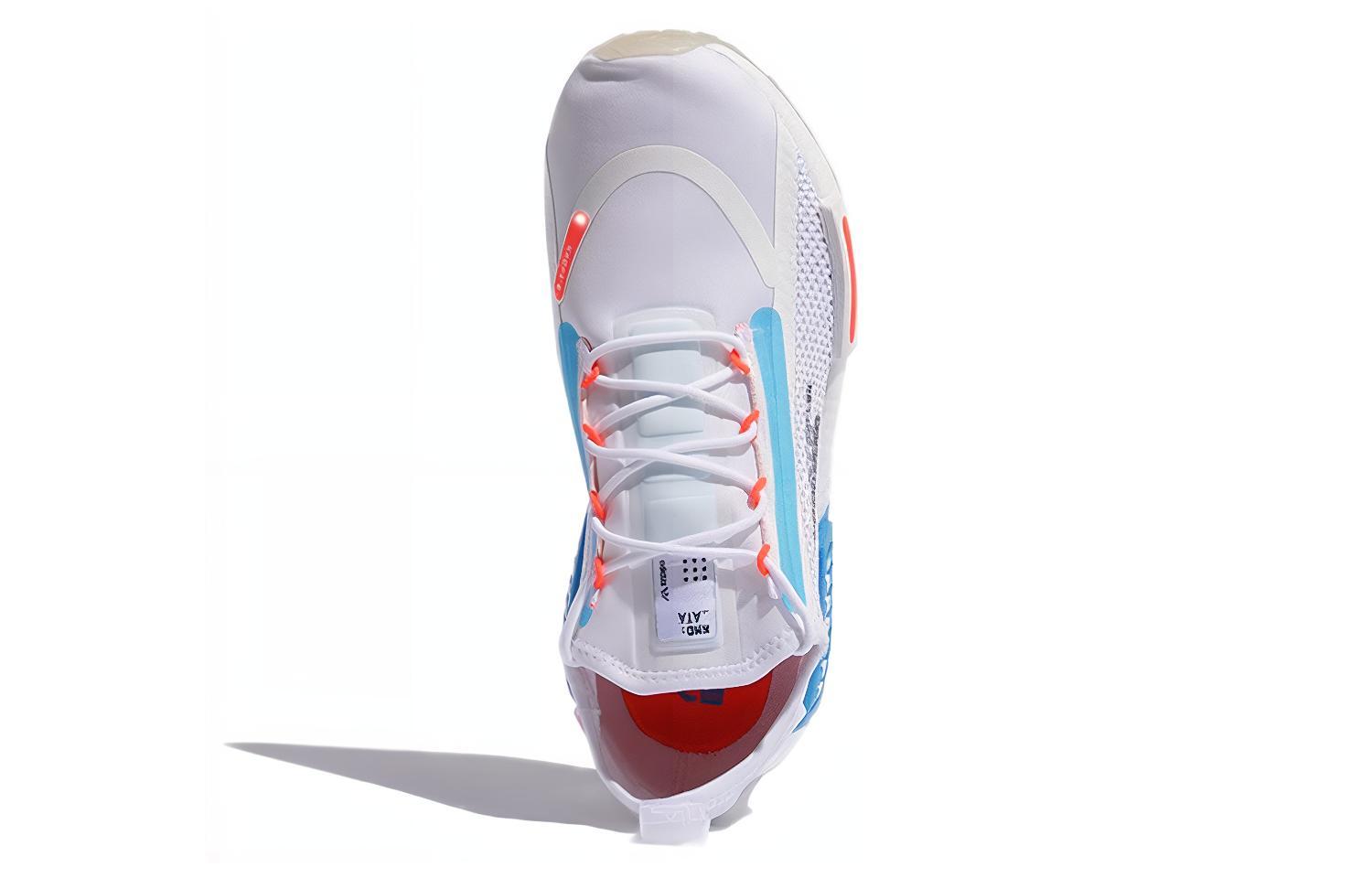 Кроссовки adidas originals NMD_R1 Spectoo (бело-синие) — Белый / синий — фото 5