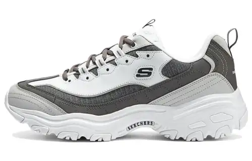 Skechers D'Lites 1.0 Textile, Synthetic Leather Wear resistant And Lightweight Low top Casual Shoes Men's White Black