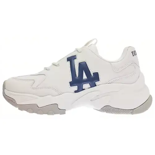 MLB Big Ball Chunky Synthetic Leather, Artificial Leather Cushioning, Wear Resistant Low top Casual Shoes Unisex White