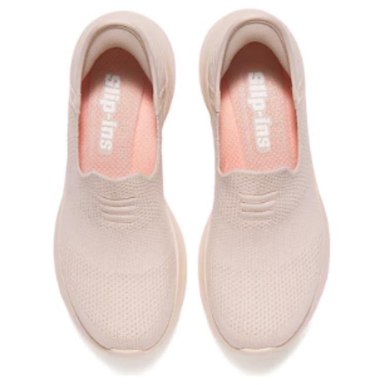 Skechers Slip Ins Hands Free Slip Ins Versatile Cushioning, Wear Resistant Low top Casual Shoes Women’s Beige