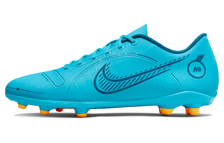 Nike Mercurial Vapor 14 Mercurial 14 Club Round Toe Lace MG (Glue Short Nails) Artificial Grass Shock Absorbing Anti-Slip Wear Resistant Lightweight Football Shoes Men's Lake Blue