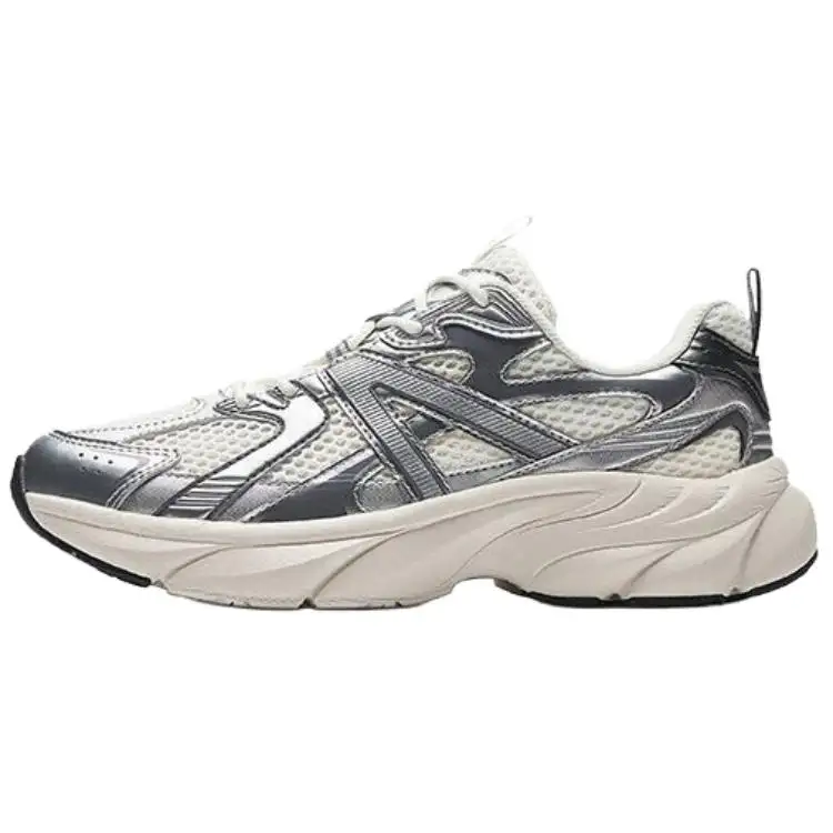 Anta Galaxy Fashion Trend Low top Casual Shoes Women's Ivory White Silver Charcoal Gray