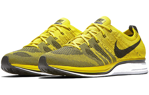 Мужские кроссовки Nike Flyknit Trainer (желтые) — фото 3