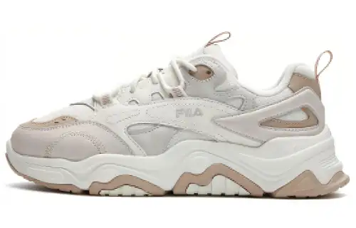FILA Collina Textile, Synthetic Leather Comfortable Abrasion Resistant Low top Casual Shoes Women's Beige