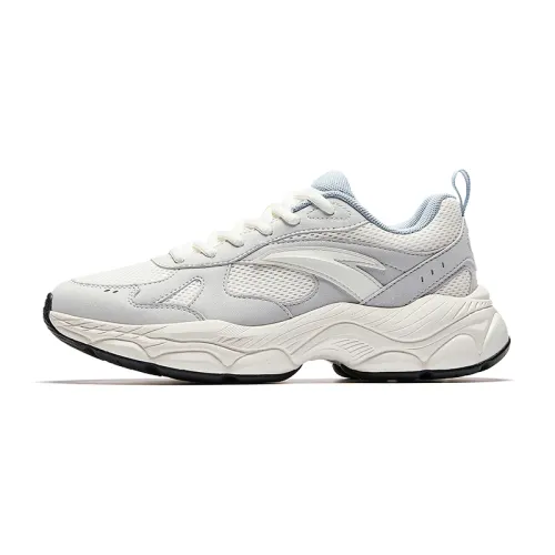 Anta Sunlight Slip Resistant, Breathable, Lightweight, Height Increasing Low top Casual Shoes Women's White Blue