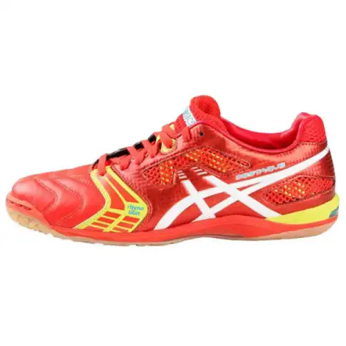 ASICS DESTAQUE 4 Abrasion Resistant Soccer Shoes Unisex Red Yellow