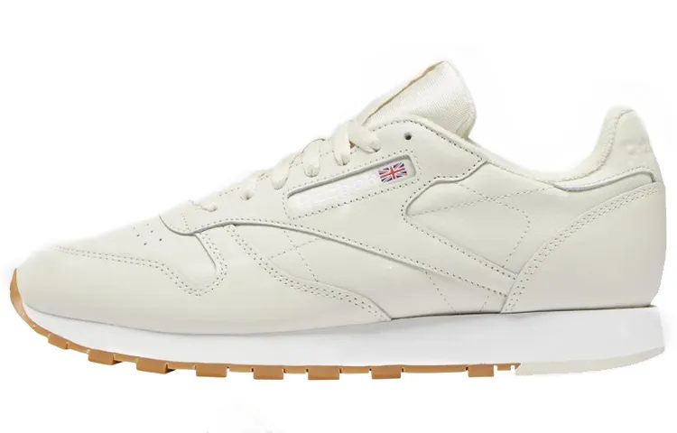 Reebok Classic Leather Synthetic Leather Cushioning Coverage Cushioning Coverage Low top Casual Shoes Men's Ecru