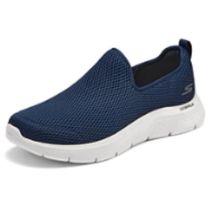 Skechers Go Walk Fle Fabric Cushioning Abrasion Resistant Breathable Lightweight Low top Casual Shoes Men’s Blue White