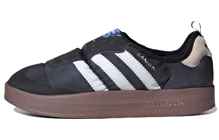 Слипоны adidas originals Puffylette (черно-белые)