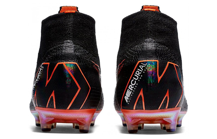 Мужские бутсы Nike Mercurial Superfly 6 360 Elite AG Pro (черно-оранжевые) — фото 5