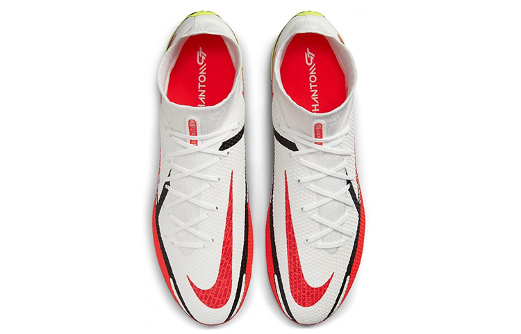 Мужские бутсы Nike Phantom GT 2 Elite DF AG (белый / красный / желтый) — Белый / красный / жёлтый — фото 4