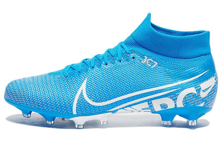 Nike Mercurial Superfly 7 Mercurial 13 Pro AG artificial grass football boots for men and women, blue and white