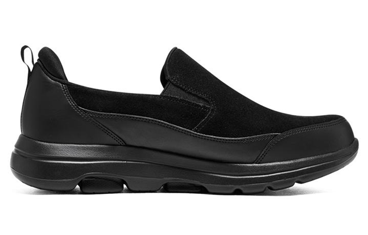 Skechers Go Walk 5 Synthetic Leather, Split Cow Leather Low top Casual Shoes Men’s All Black