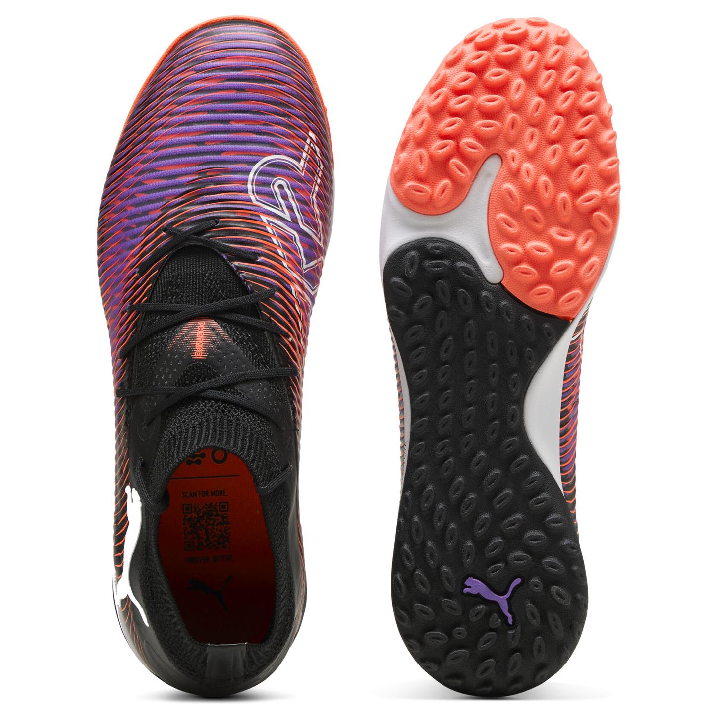 PUMA FUTURE 8 PRO Abrasion Resistant Soccer Shoes Unisex Black White Red
