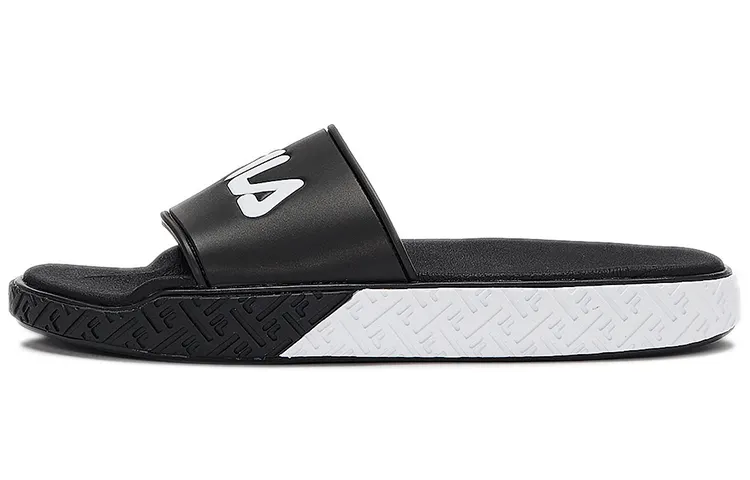 FILA Slide Slippers Unisex White/Black/Gray
