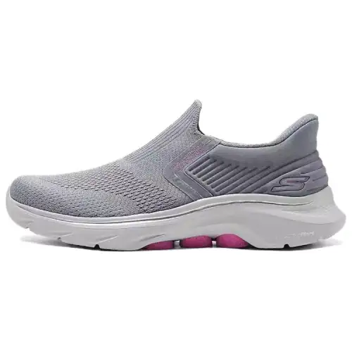 Skechers Women's GO WALK Low top Casual Shoes Women's Gray Pink