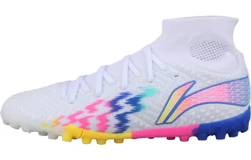 Li Ning Shadow Swift 2 TF Turf Artificial Turf Cushioning Soccer Shoes Men's Blue White Colorful