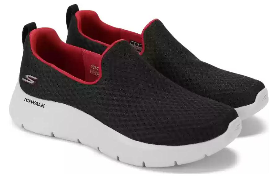 Skechers Go Walk Fle Cushioning Abrasion Resistant Cushioning, Wear Resistant Low top Casual Shoes Men’s Black Red