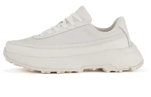 DESCENTE MODERN STYLE Leather Breathable Low top Casual Shoes Men's White