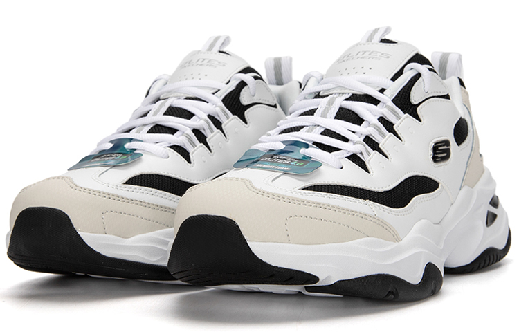 Мужские кроссовки Skechers D'LITES 4.0 (бело-светло-серые) — Белый / светло-серый — фото 3