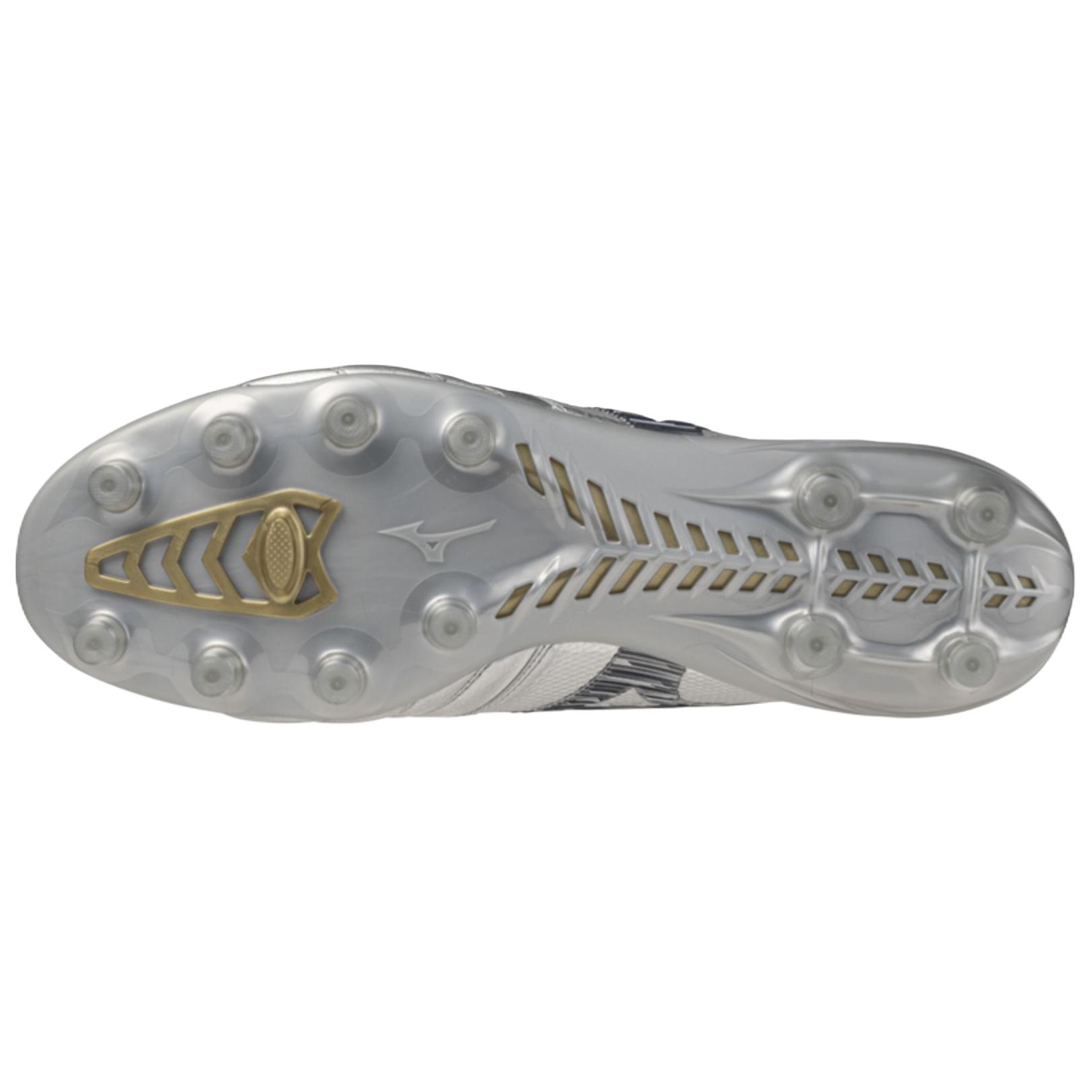 Mizuno Morelia Neo 4 FG Firm Ground TPU Slip Resistant Abrasion Resistant Soccer Shoes Unisex Silver