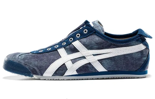 Onitsuka Tiger MEXICO 66 Slip on Low top Casual Shoes Unisex Aqua Blue Pattern