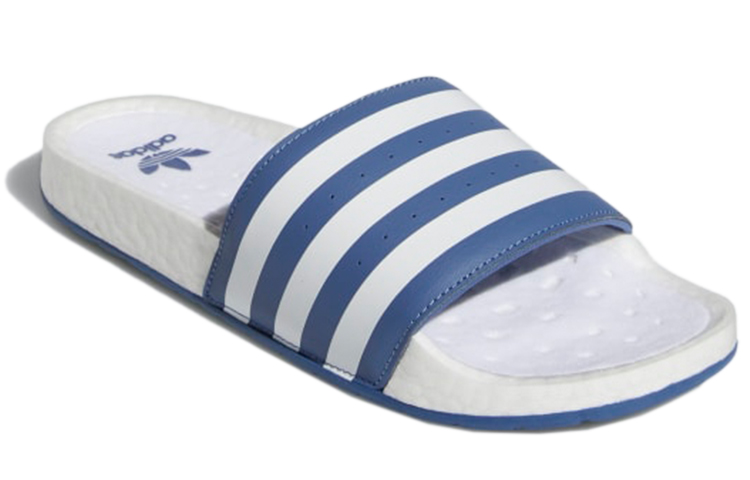Шлепанцы adidas Adilette Boost (бело-синие) — фото 3