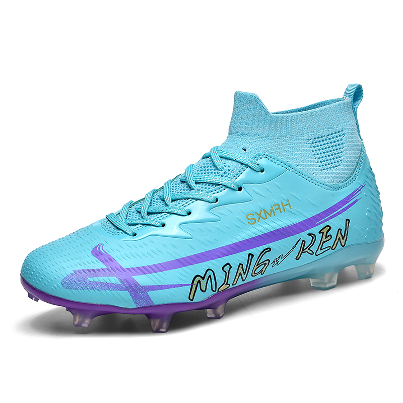 Binary Cushioning Slip Resistant Lightweight Cushioning Slip Resistant Lightweight Soccer Shoes Unisex Blue