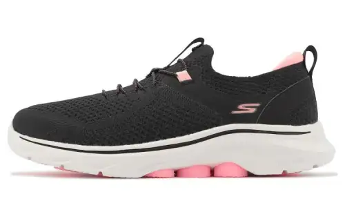Skechers GO WALK 7 Comfortable And Breathable Low top Casual Shoes Women's Black Fan