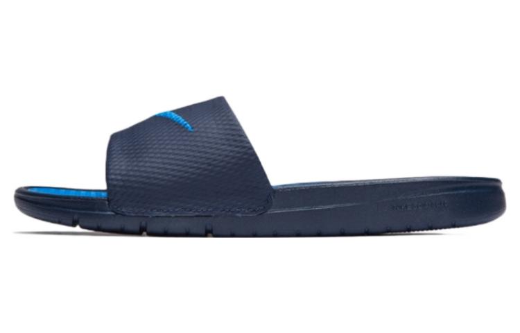 Шлепанцы Nike Benassi Solarsoft Slide (черно-синие)